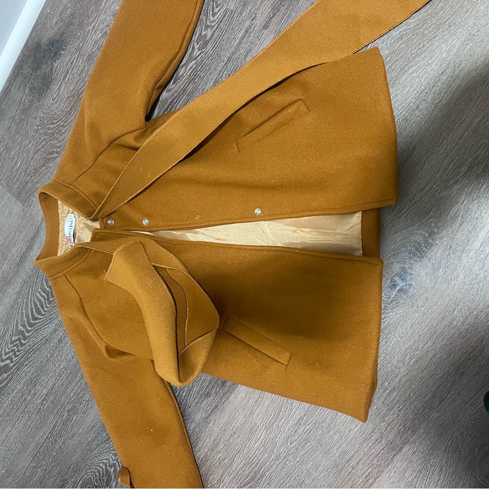 Girls Long Brown Fancy Jacket